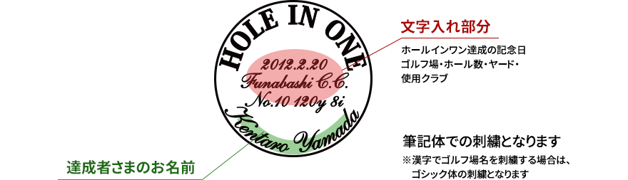 名入れ今治タオル ホールインワン記念 スポーツタオル サークル